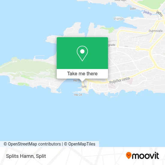 Splits Hamn map