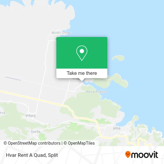 Hvar Rent A Quad map