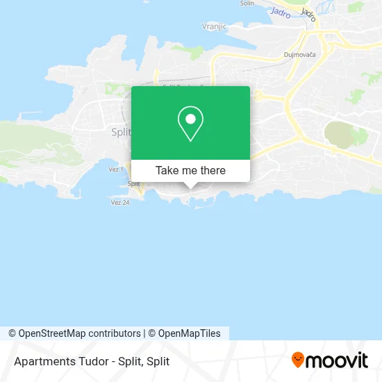 Apartments Tudor - Split map