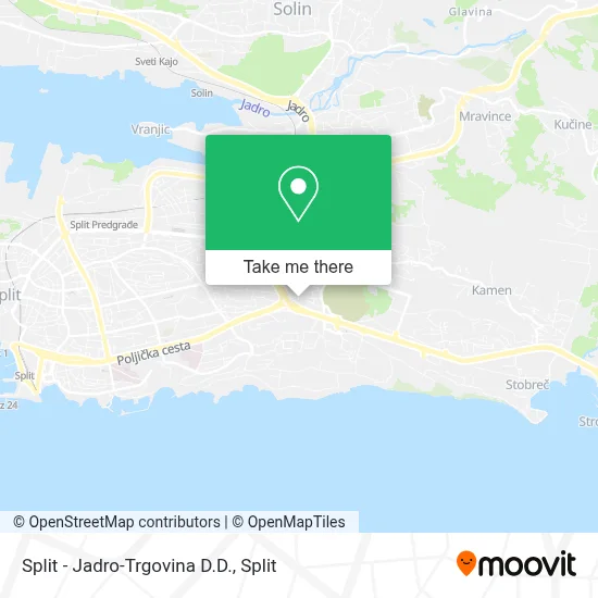 Split - Jadro-Trgovina D.D. map