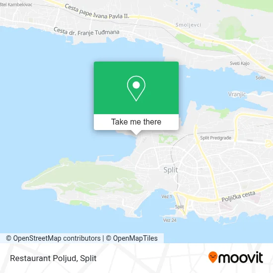 Restaurant Poljud map
