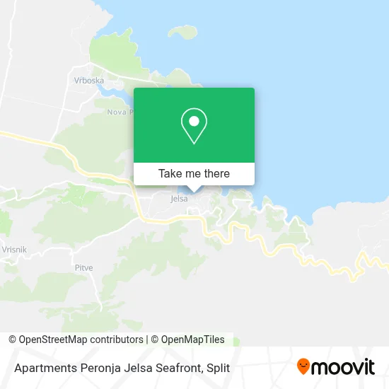 Apartments Peronja Jelsa Seafront map
