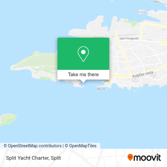 Split Yacht Charter map