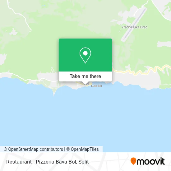 Restaurant - Pizzeria Bava Bol map