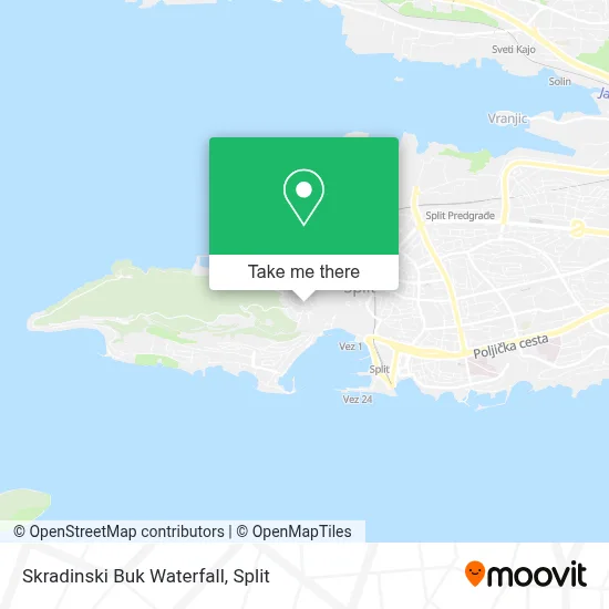 Skradinski Buk Waterfall map