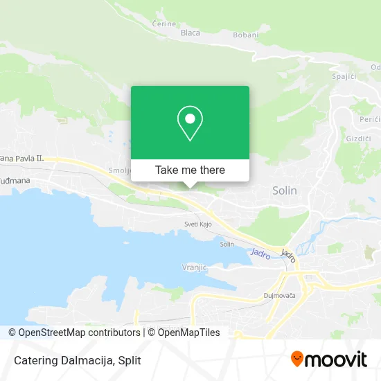 Catering Dalmacija map