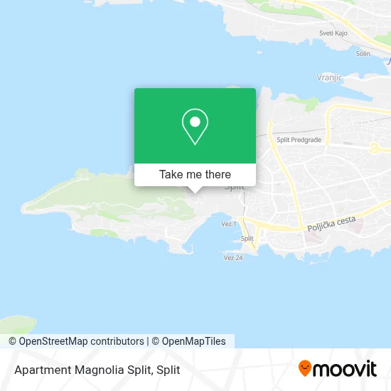 Apartment Magnolia Split map