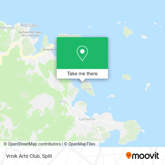 Vrnik Arts Club map