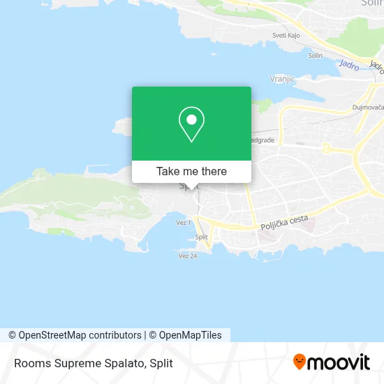 Rooms Supreme Spalato map