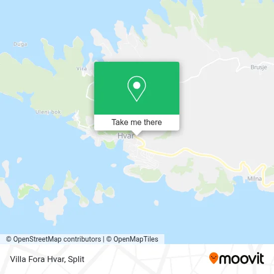 Villa Fora Hvar map