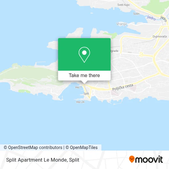 Split Apartment Le Monde map