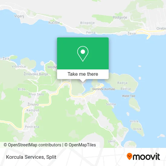 Korcula Services map