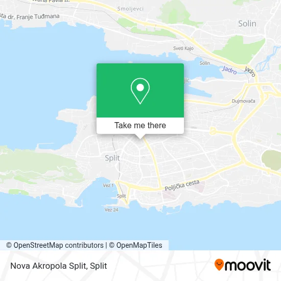 Nova Akropola Split map