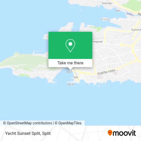 Yacht Sunset Split map