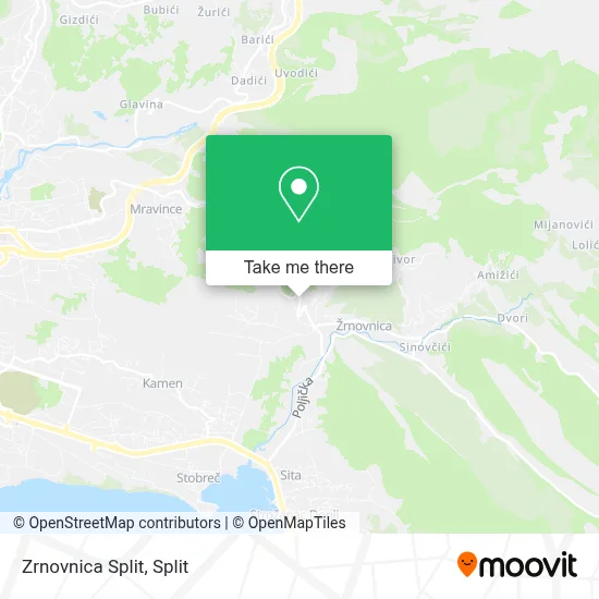 Zrnovnica Split map