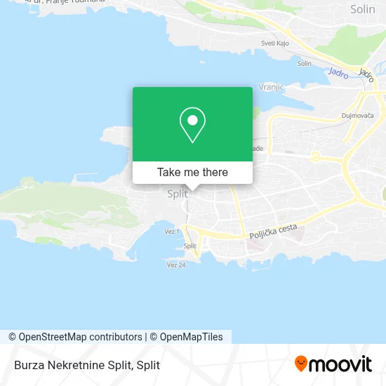 Burza Nekretnine Split map