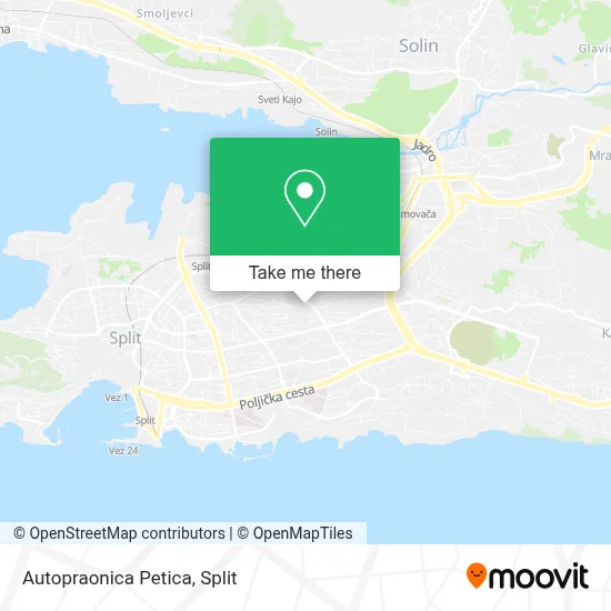 Autopraonica Petica map