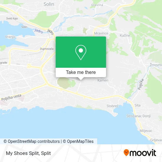 My Shoes Split map