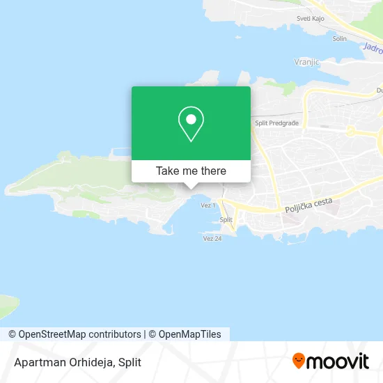 Apartman Orhideja map