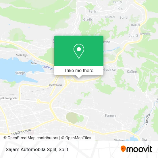 Sajam Automobila Split map
