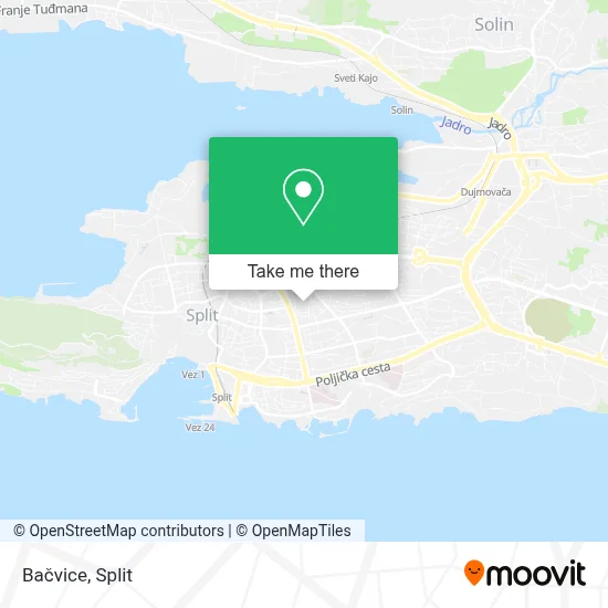 Bačvice map