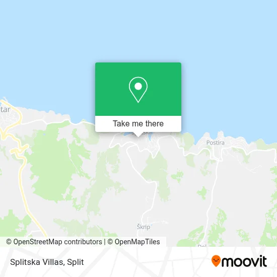 Splitska Villas map