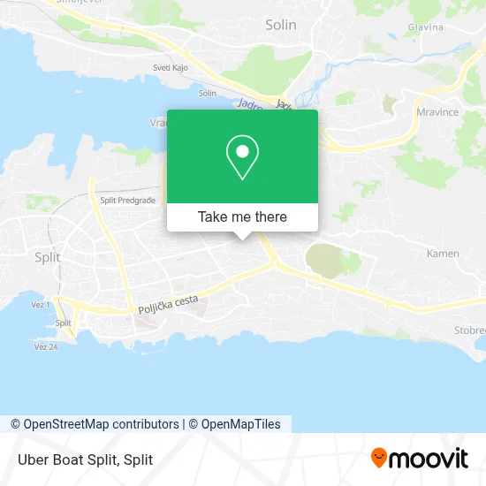 Uber Boat Split map