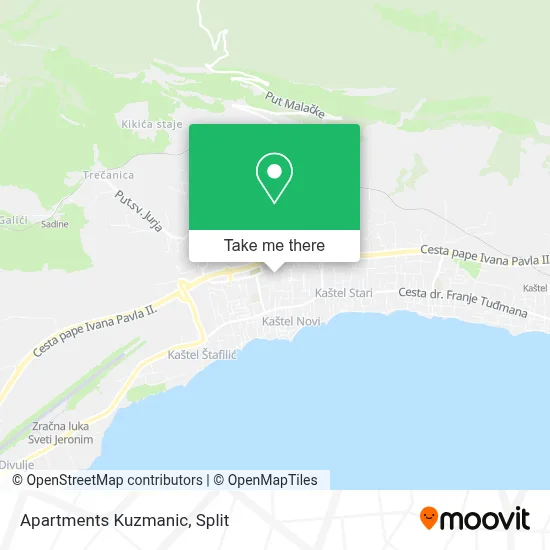 Apartments Kuzmanic map