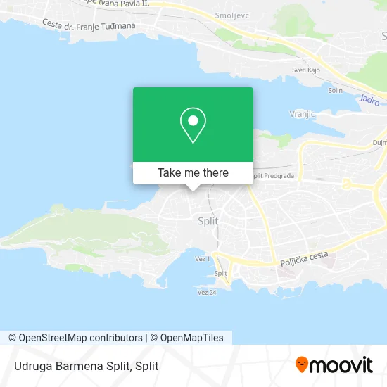 Udruga Barmena Split map