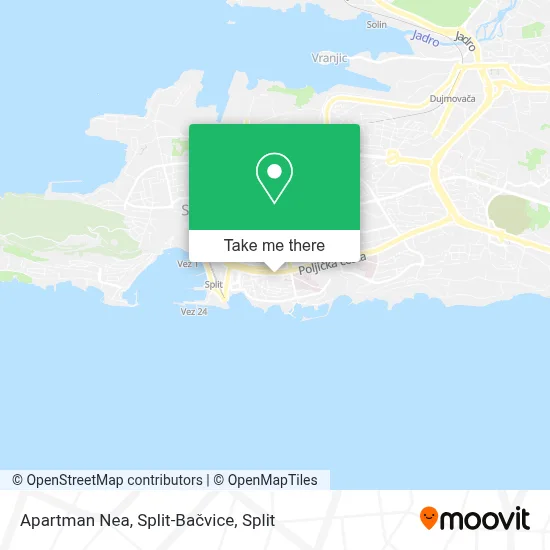 Apartman Nea, Split-Bačvice map