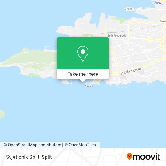 Svjetionik Split map