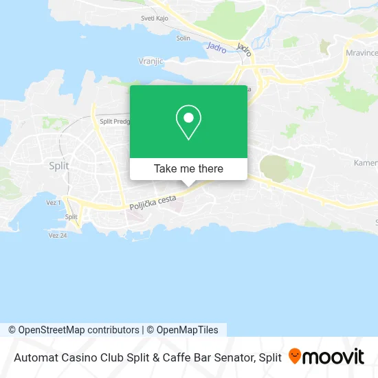 Automat Casino Club Split & Caffe Bar Senator map