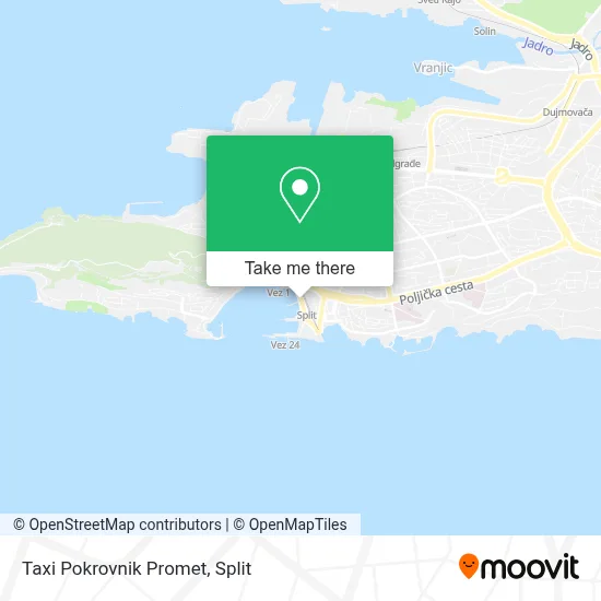 Taxi Pokrovnik Promet map