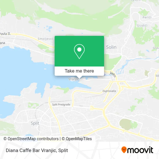 Diana Caffe Bar Vranjic map