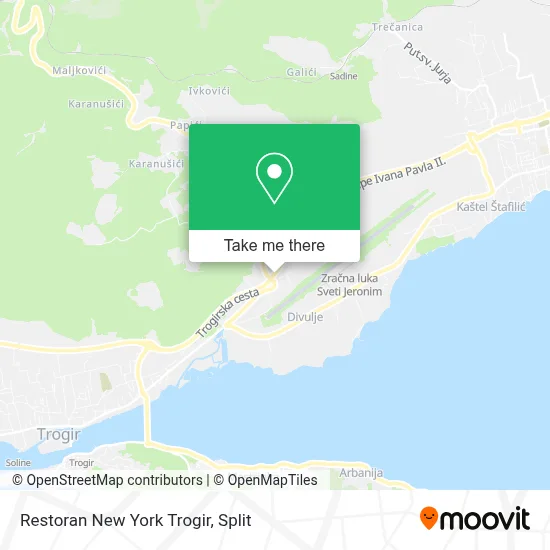Restoran New York Trogir map