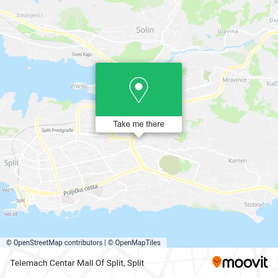 Telemach Centar Mall Of Split map