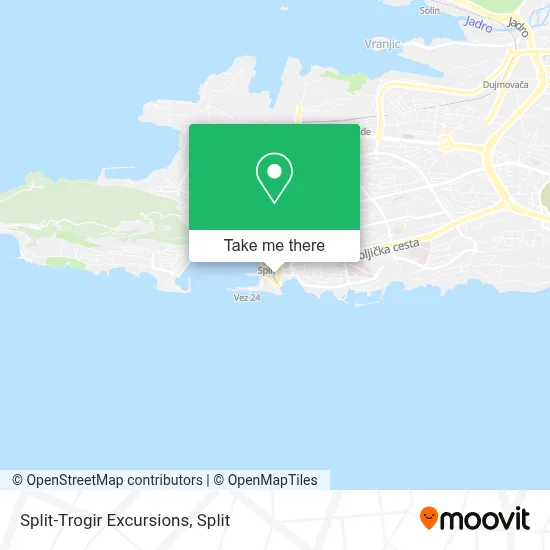 Split-Trogir Excursions map