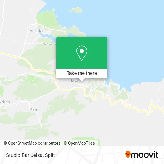 Studio Bar Jelsa map