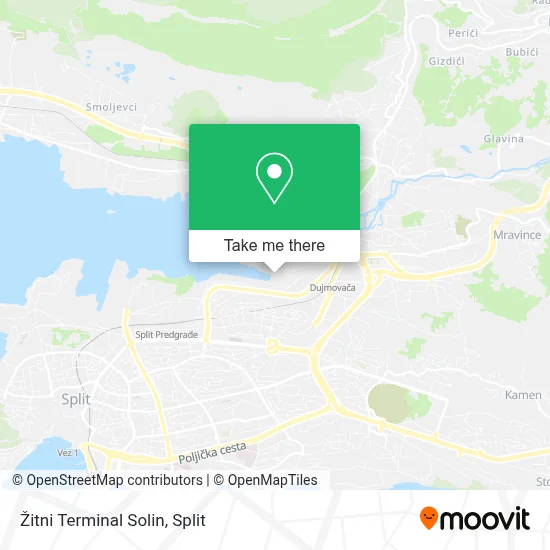 Žitni Terminal Solin map