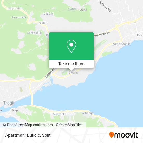 Apartmani Bulicic map