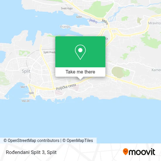 Rođendani Split 3 map