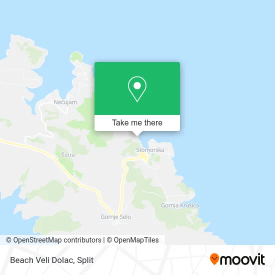Beach Veli Dolac map