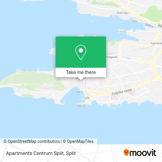 Apartments Centrum Split map