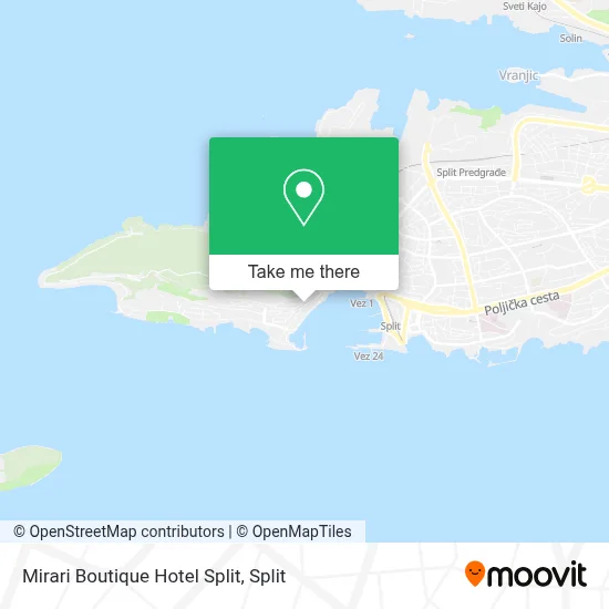 Mirari Boutique Hotel Split map