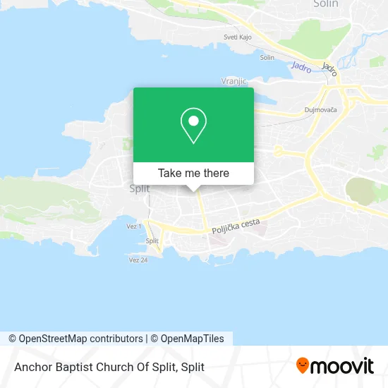 Anchor Baptist Church Of Split map