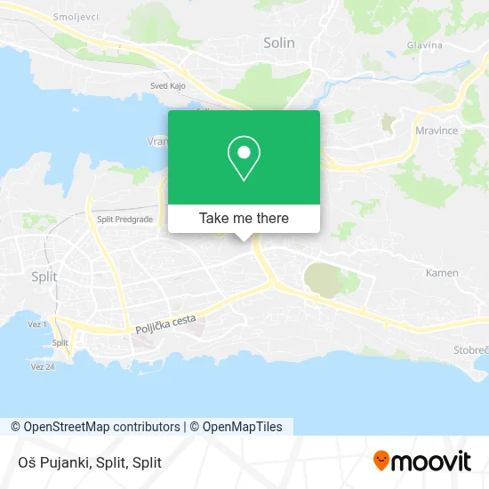 Oš Pujanki, Split map