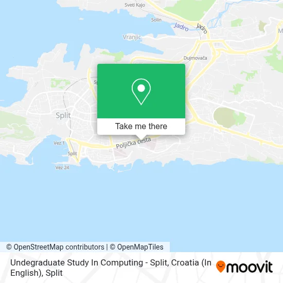 Undegraduate Study In Computing - Split, Croatia (In English) map