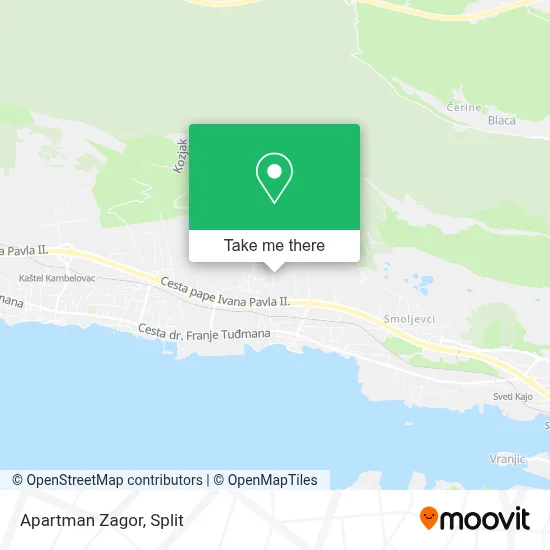 Apartman Zagor map