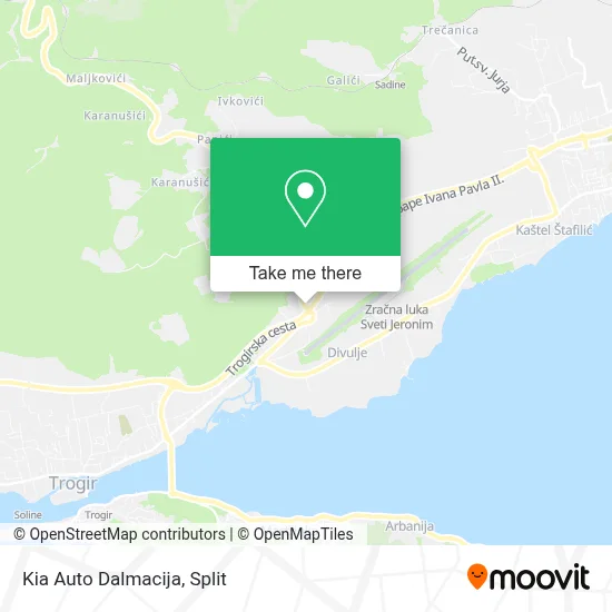 Kia Auto Dalmacija map