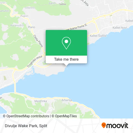 Divulje Wake Park map